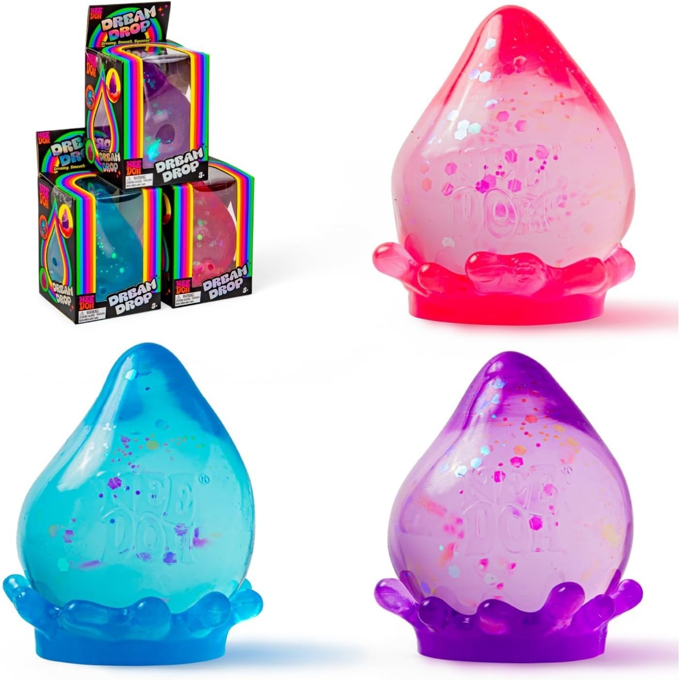 NeeDoh Dream Drop - Smooth Squeeze - 1 Pack